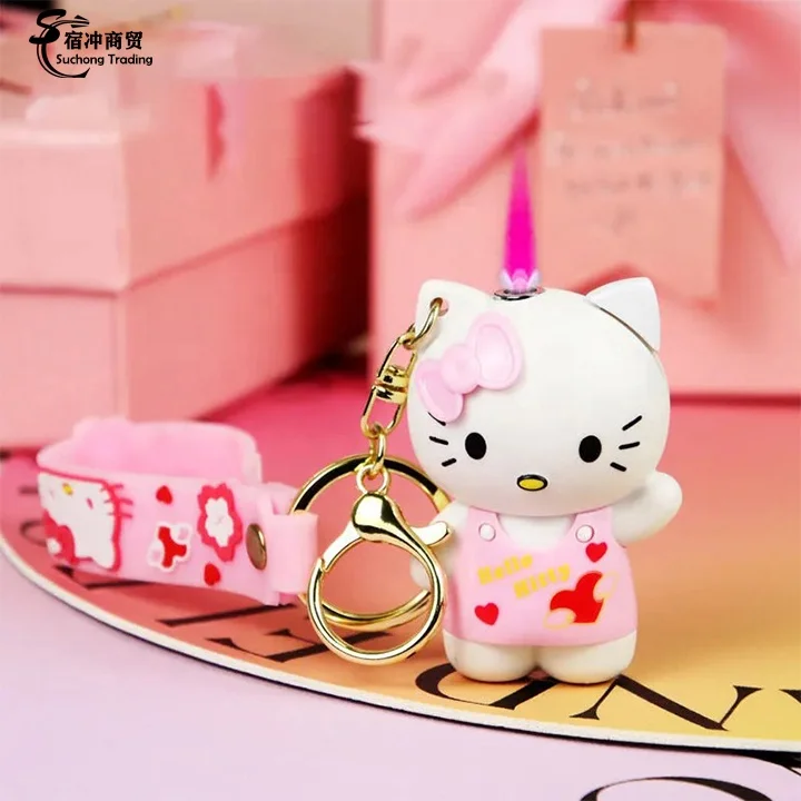 3D мультяшный розовый фиолетовый Hello Kitty газовый красный пламя