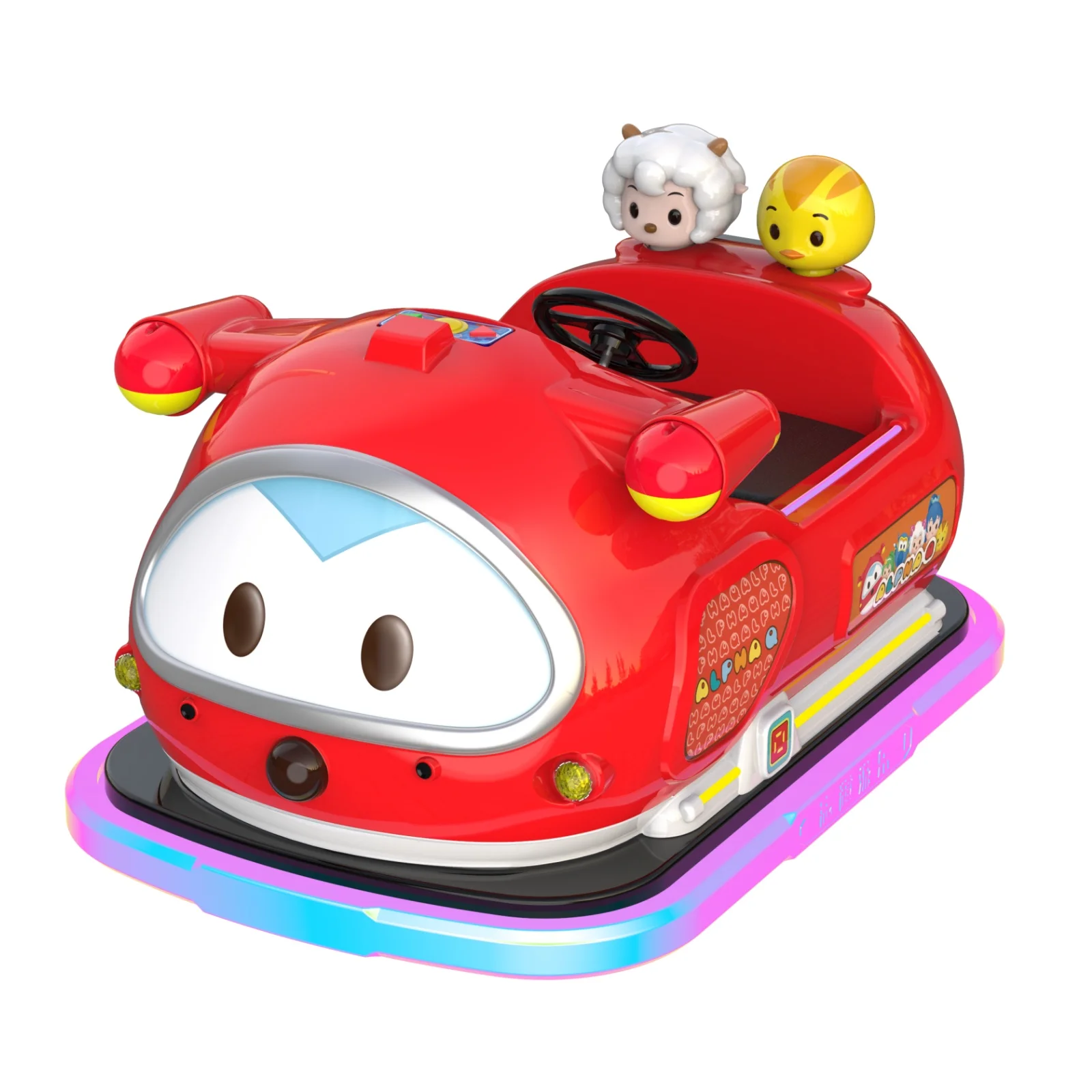 High Quality Fiberglass Kids Bumper Cars With Shining LED Light Electric Car Battery Ride On For Sales