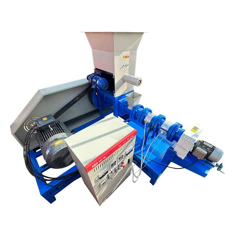 400-2000KG/H Commercial Floating Fish Feed Pellet Machine High Productivity Dry Type Pet Feed Extruder Machine