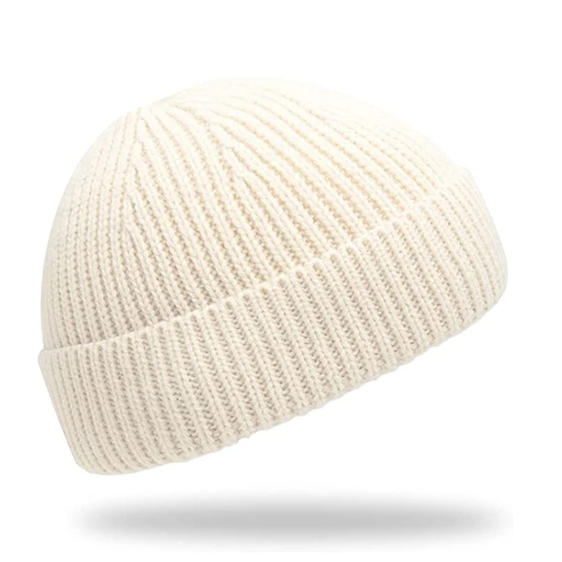 2021 wholesale acrylic blank beanie cap beanie hats for men and women custom knit fisherman beanie