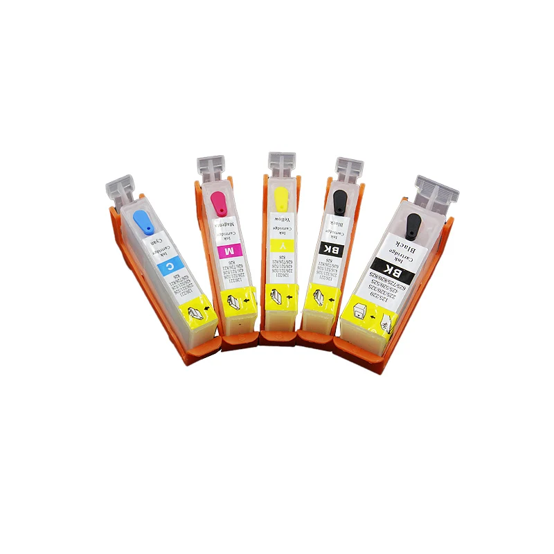 5 COLORS PGI525 CLI526 refillable ink cartridge compatible for Canon IP4850 IX6550 MX885 MX895 MX715 printer