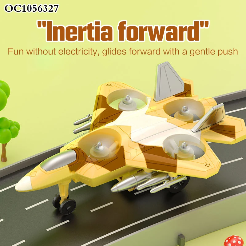 Low price model plastic sliding small friction power plane toy for kids boys