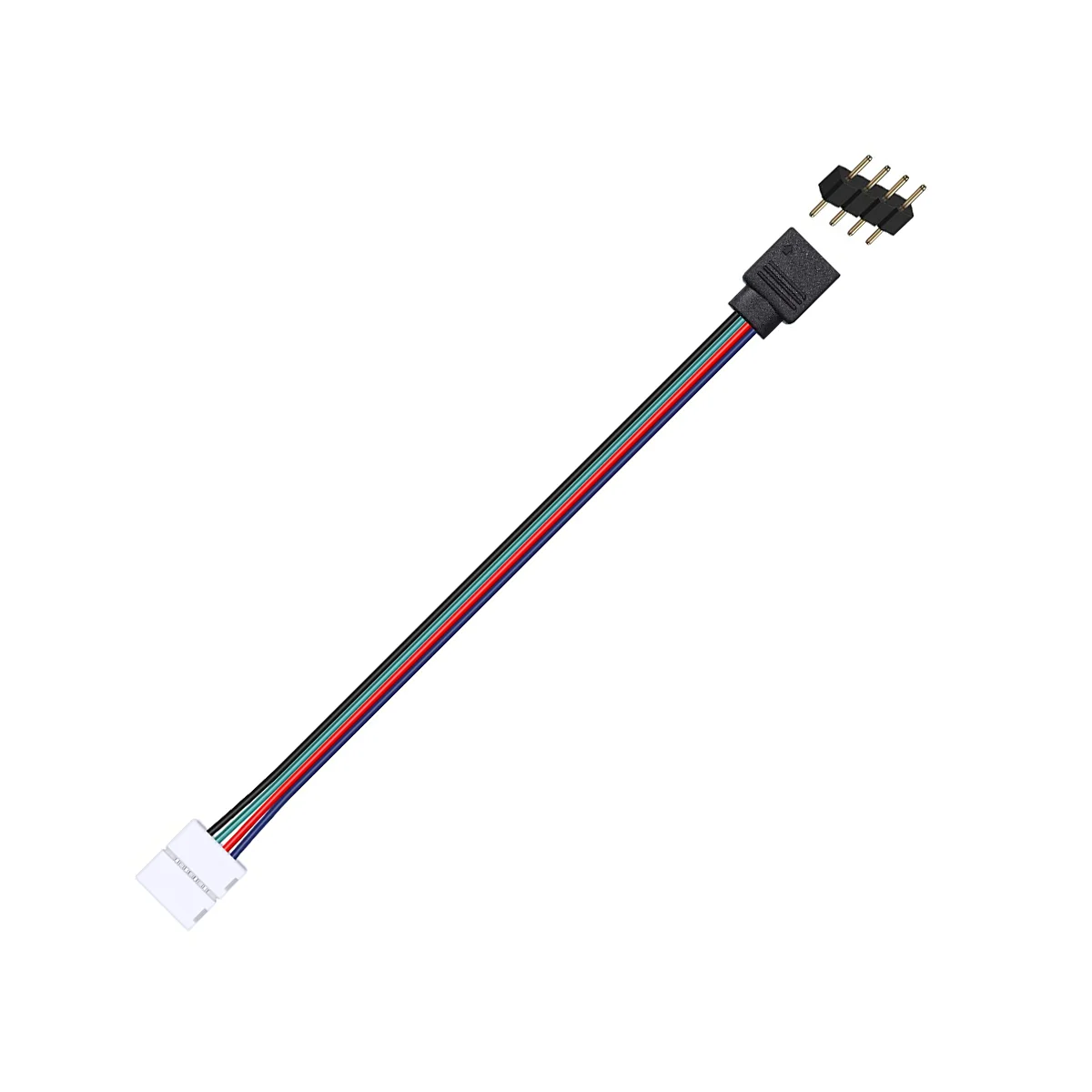 LED RGB Strip Light Connector Male and Female Connector Wire Cable with Male 4 Pin Plugs for 5050 3528 RGB LED Light Strip