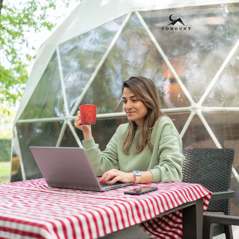 wedding Personalizzato custom Round dome tent outdoor Resort Hotel Glamping Tent Ball Tent for outdoor 4 season Glamping events