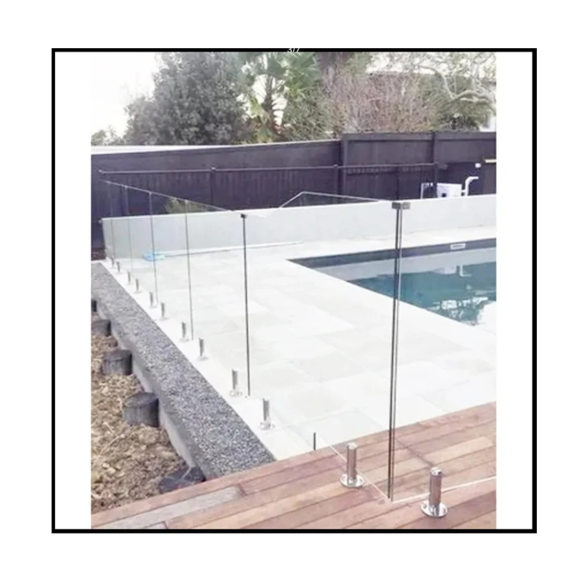 square casting stainless steel glass spigot glass fence/glass railing design