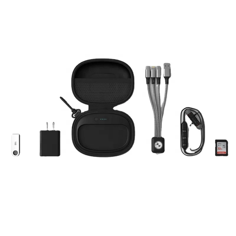 Беспроводные наушники с логотипом на заказ, беспроводные наушники BT с внешним аккумулятором 5000 мАч, зарядный чехол для смартфона