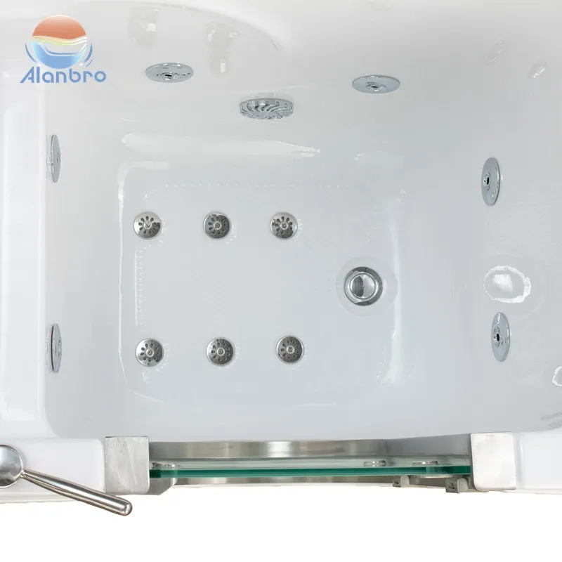 Modern Design easy access baths walk in bathtub shower with jets H-5618
