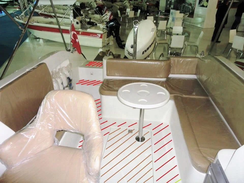 OPEN DECK PLEASURE FIBERGLASS HULL BOAT SAFTER 680 WALK AROUND