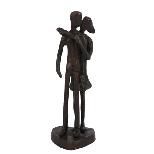 Wholesale Metal Crafts Kissing Lover Sculpture Handicraft Ornaments for Home decoration