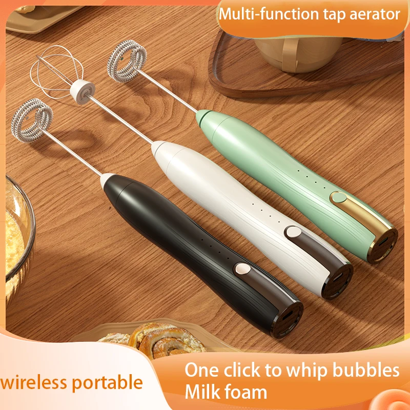 Milk Foam Maker Coffee Foam Maker Home Electric Milk Foam Maker Mixer Handheld Whisk Beater Wireless Beater