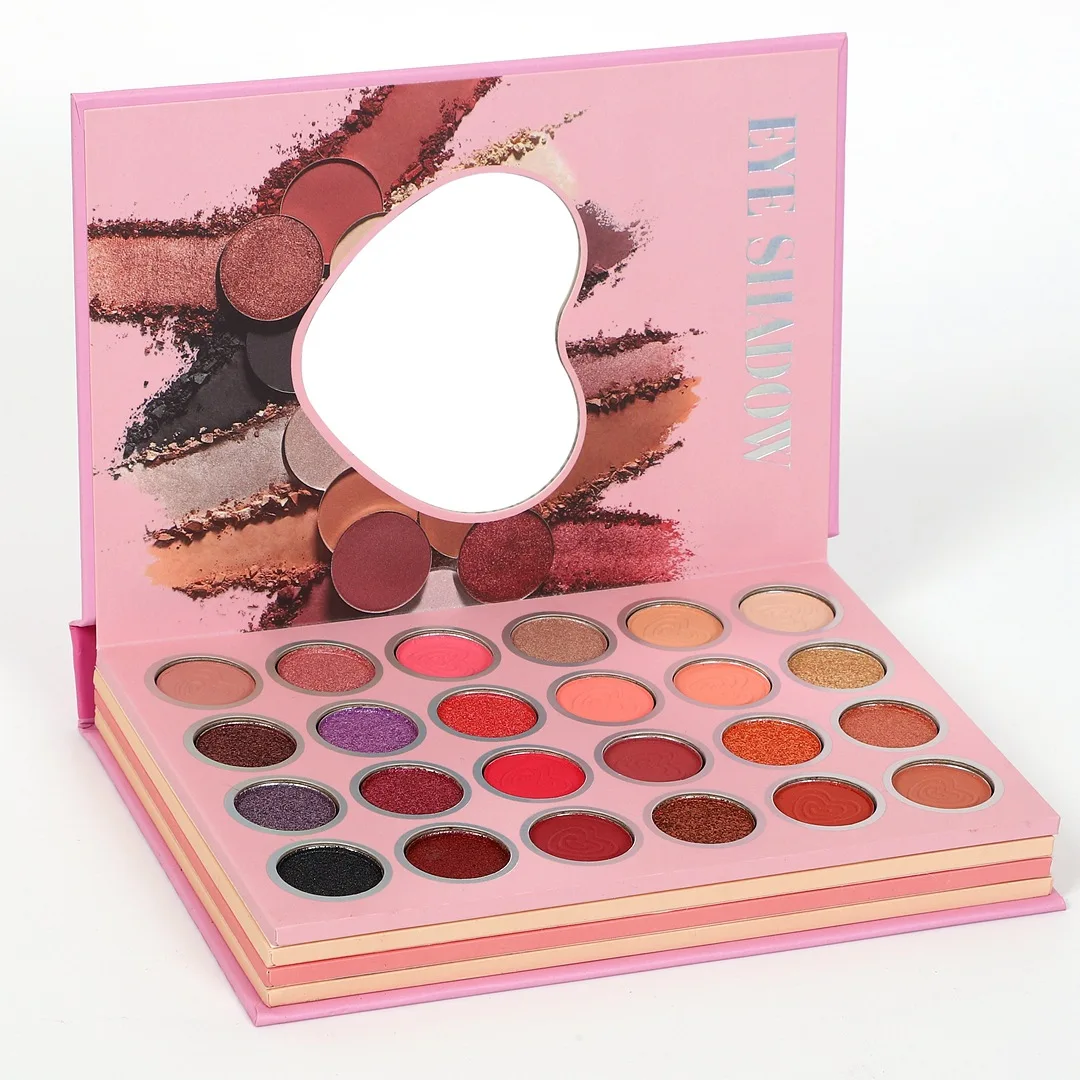 Factory New Fashion multi chrome 43colors matte glitter eyeshadow shimmer eye shadow book for stage using