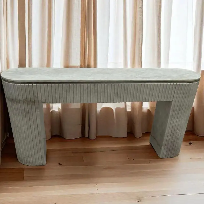 Luxury Taj Mahal marble Corridor Hallway Table Entrance Table Fluted Marble Console Table