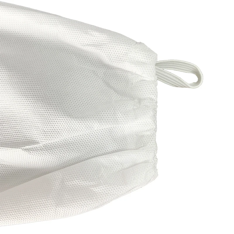 White nonwoven SMS Disposable Sleeve Protectors oversleeve with thumb loop