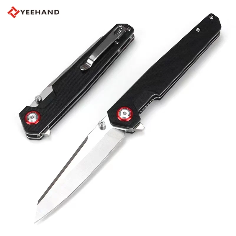 New fashion 5CR15 blade G10 handle pocket knife outdoor survival tactical folding knife