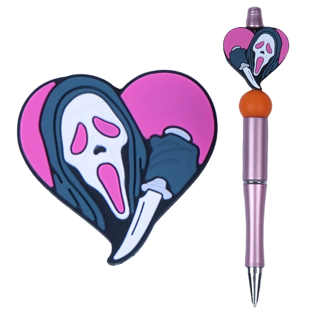 New Designer Hallowmas Silicone Focal Beads Soft Material Custom Eco-friendly Character Silicone Teething Beads Pen Making Beads