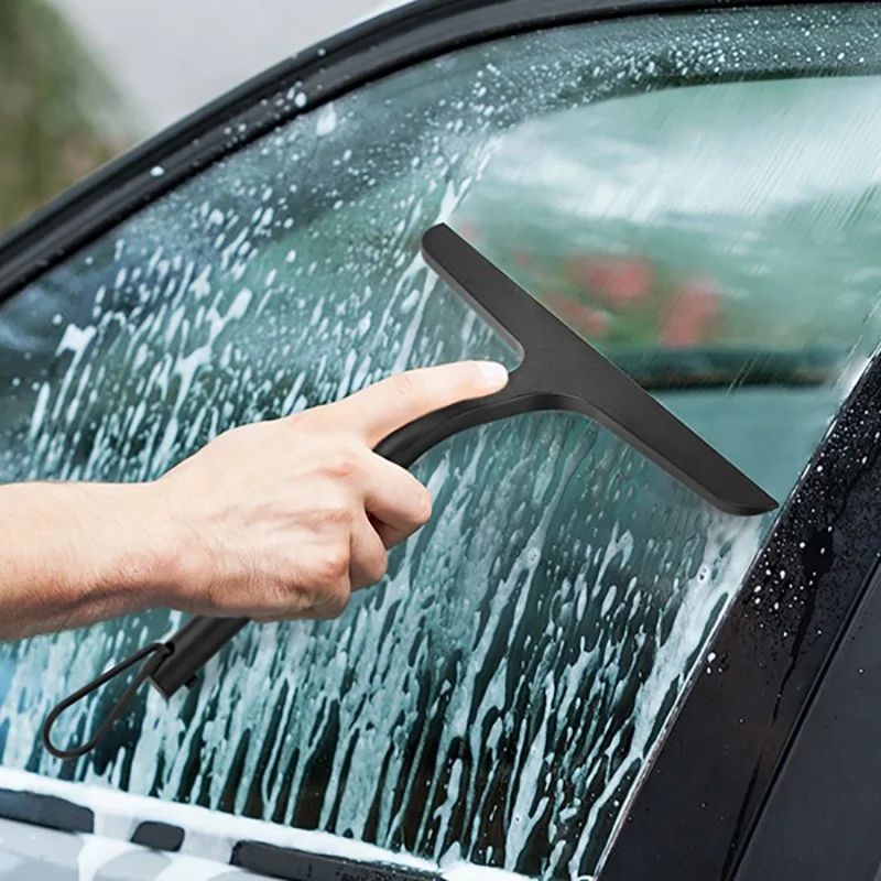 High Quality Silicone Shower Squeegee Clean Wipers Blade with Silicone Hook Custom Logo