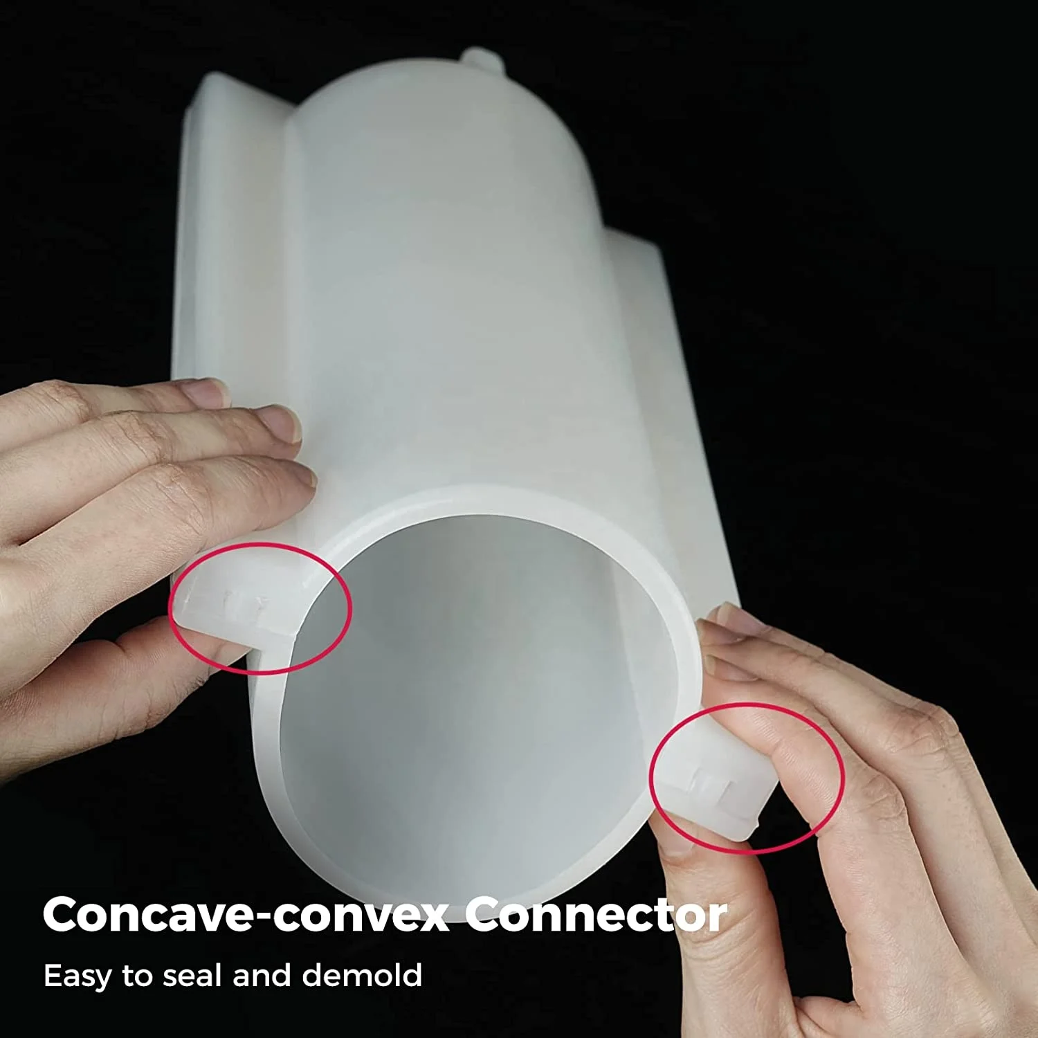 Cylinder Soap Mold Set 10 Pcs Kaleidoscope Pull Through Soap Mold Set 1000ml/35oz Silicone Column Mold for DIY Soaps Candles