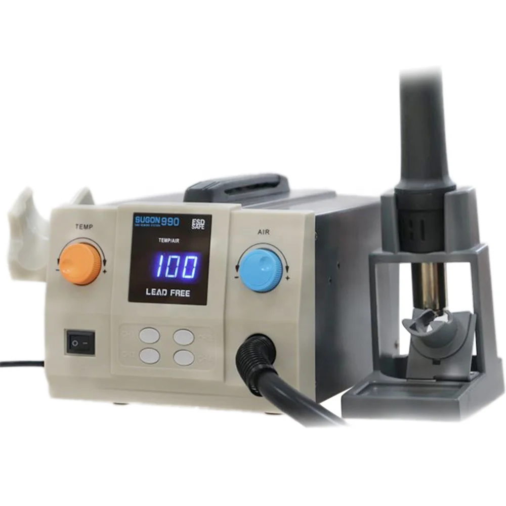
High quality Hot Air Rework Station, SUGON 990 Soldering Desoldering Station with Stock 