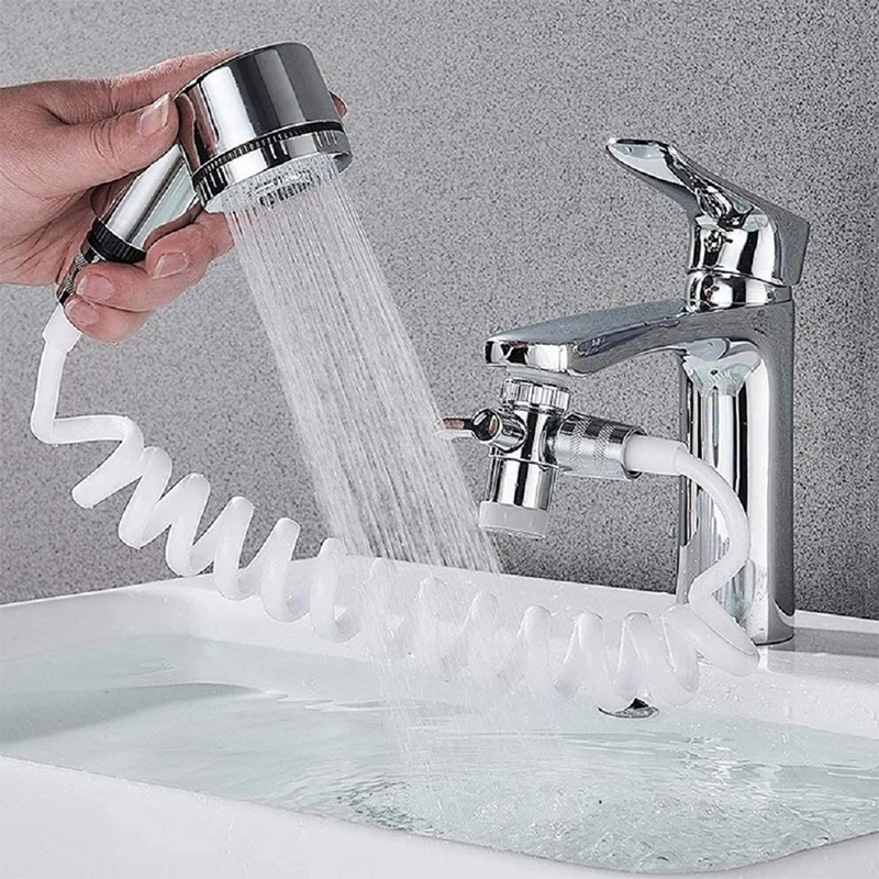 Sink Faucet Hose Sprayer Shower Set for Bathroom Washbasin Hand Shower head Shampooing  Sink Faucet Handheld Sink Sprayer