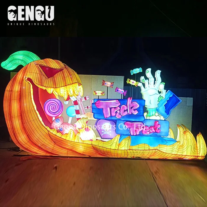 Big Pumpkin Lantern Halloween Candy Lantern For Decoration