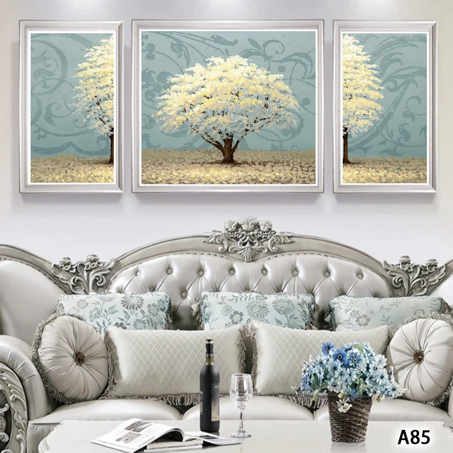 Dongjin factory supply wall art glass painting abstract oil painting paint by numbers painting