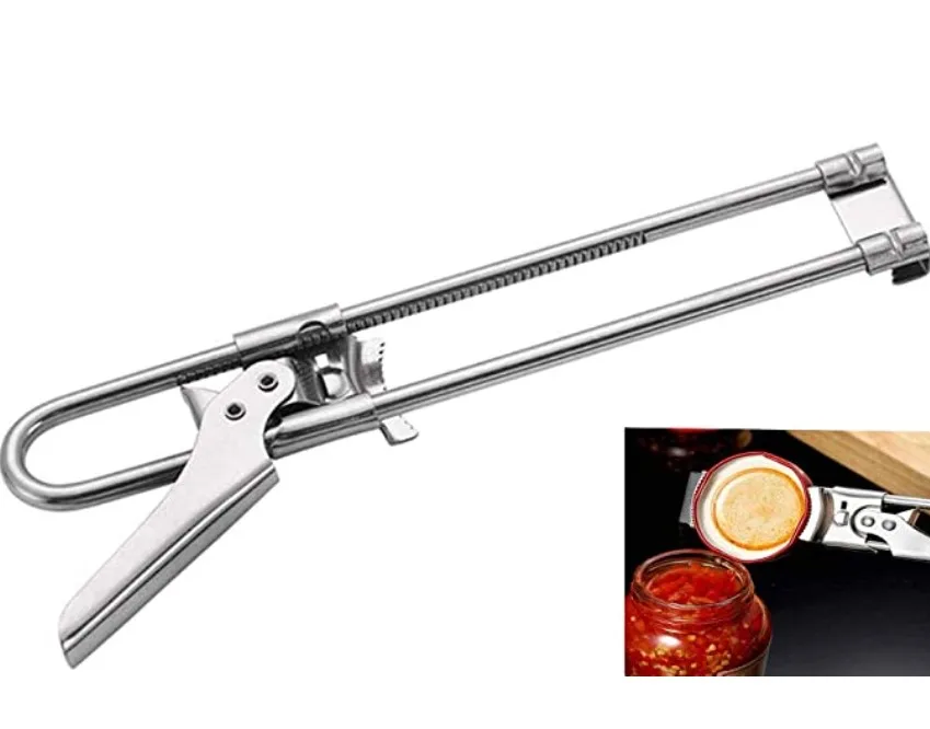 Master Opener Adjustable Jar & Bottle Opener, Adjustable Multifunctional Stainless Steel Can Opener Jar Lid Gripper