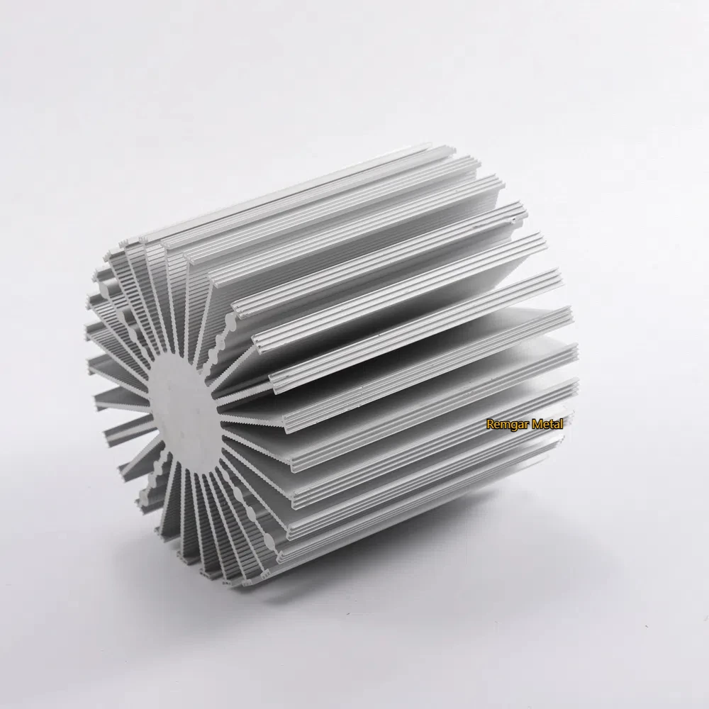 High power round Silver Core aluminum extrusion led custom heat sink profile copper pipe heatsink