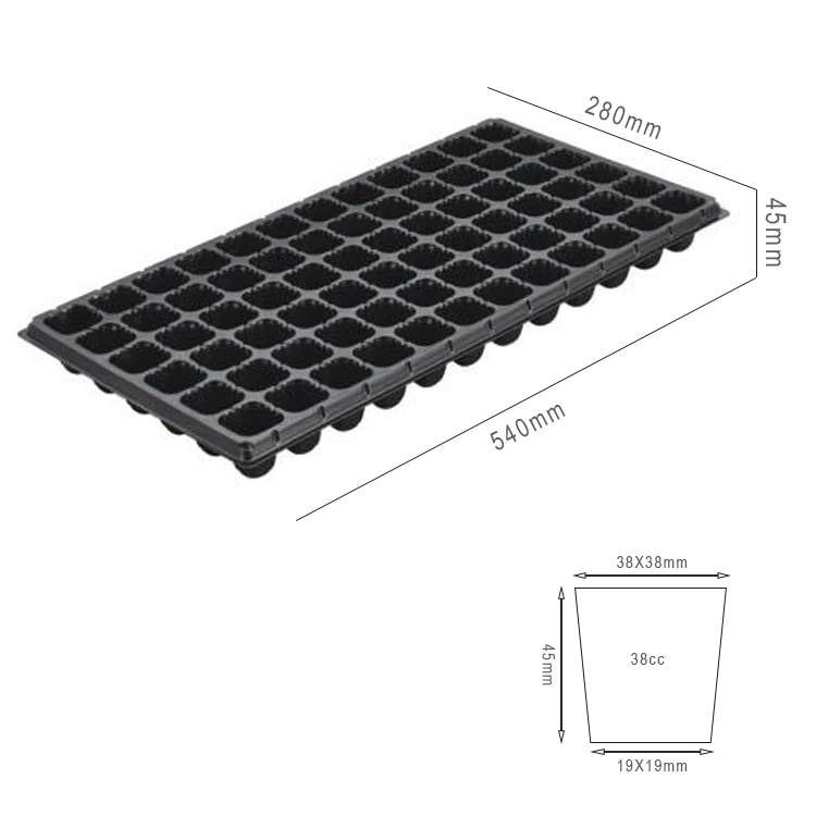 72 cells grow tray for microgreens seedling starter plastic seed tray