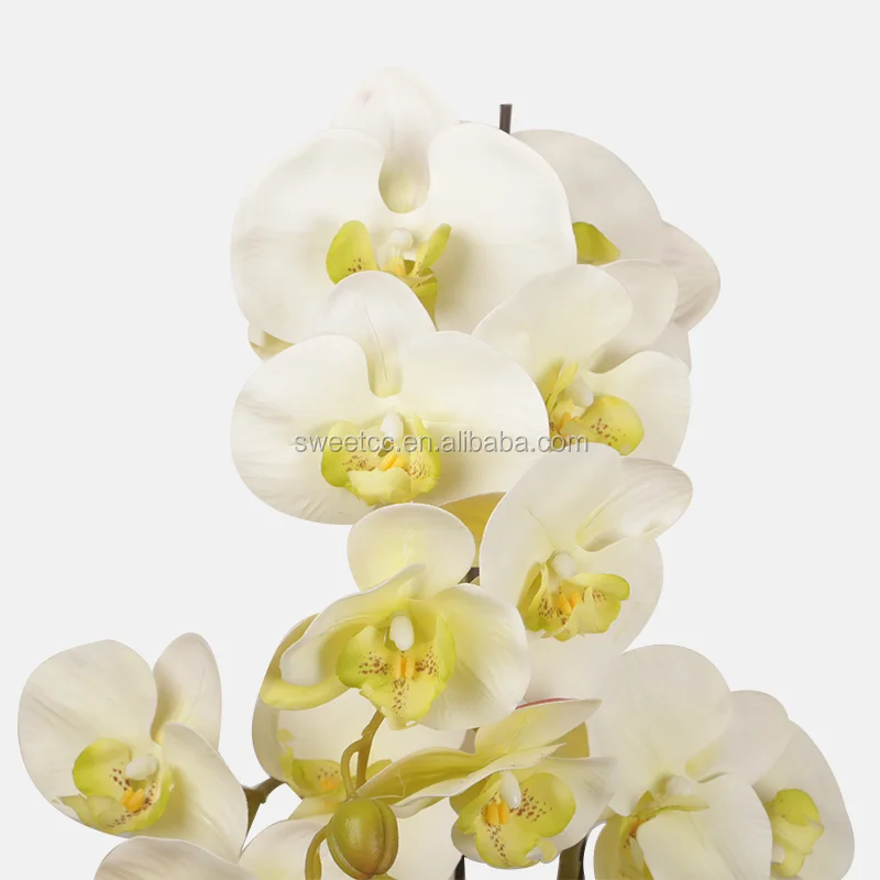 55cm real touch pink orchid plant artificial phalaenopsis orchids in pot for home decoration