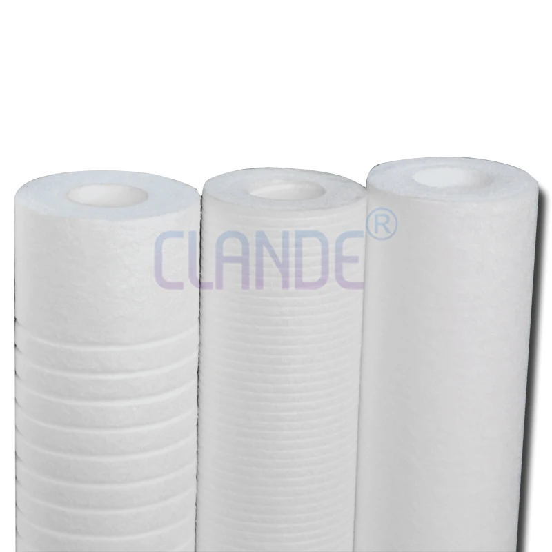 Spun Filter Element 1 Or 5 Or 10 Micron Pp Melt Blown Filter Cartridge For Water Purifier