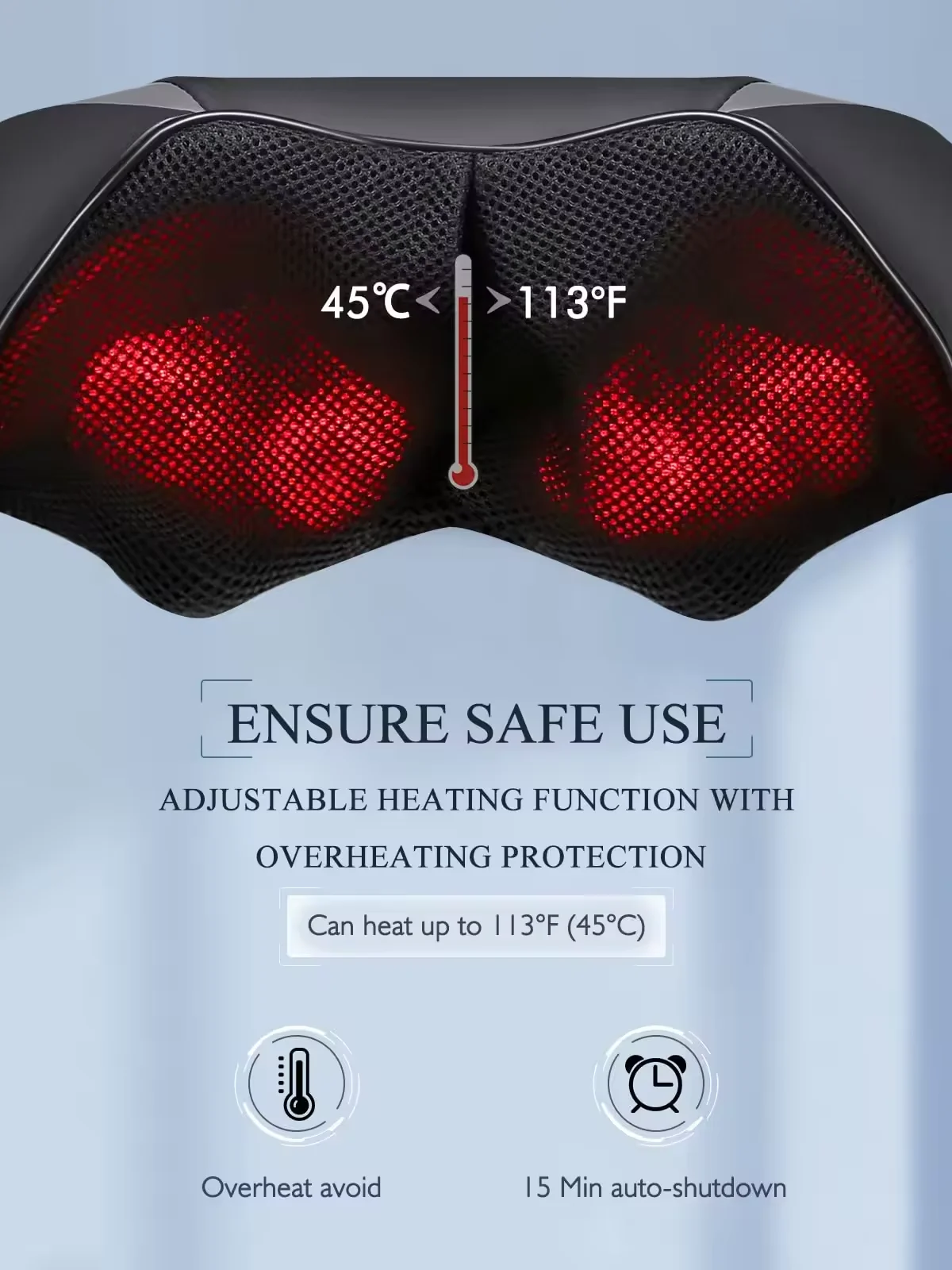 Wireless Heat Frozen Device Shockwave Therapy 8d And Electric Massage Machine With Heat Neck & Shoulder Massager