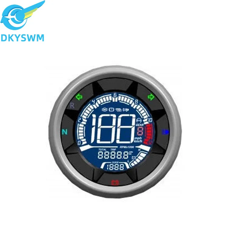 VOTOL 070 LCD speedometer CNA wire communication LED digital meter for electric motorcycles display LCD speedometer