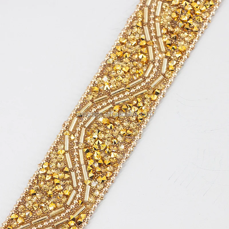 2.5 cm Iron on Strass Crystal Decoration Hot Fix resin Rhinestone Trim Ribbon Tape Roll for Clothes Cosmetic Boxes