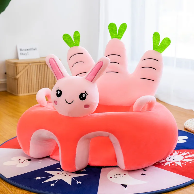 Comfortable Safety Cartoon Baby Support Trainer Sofa Plush Stuffed Baby Learning Seat
