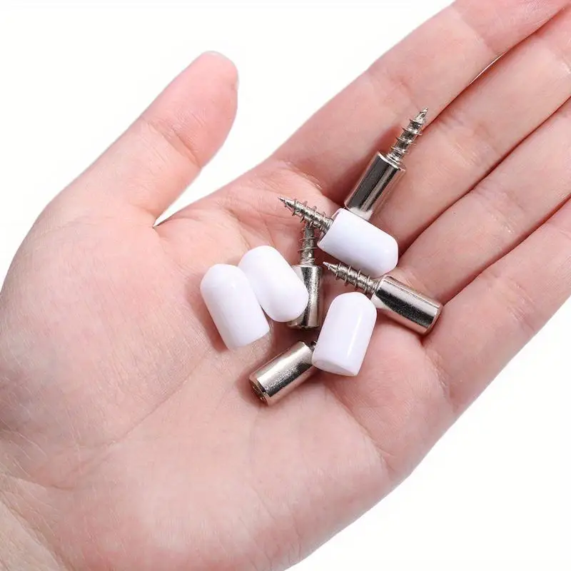 Cabinet Shelves Laminate Support Self Tapping Pin Nail Screw Pegs with Anti Slip Cover for Furniture Bookcase Cabinet Closet