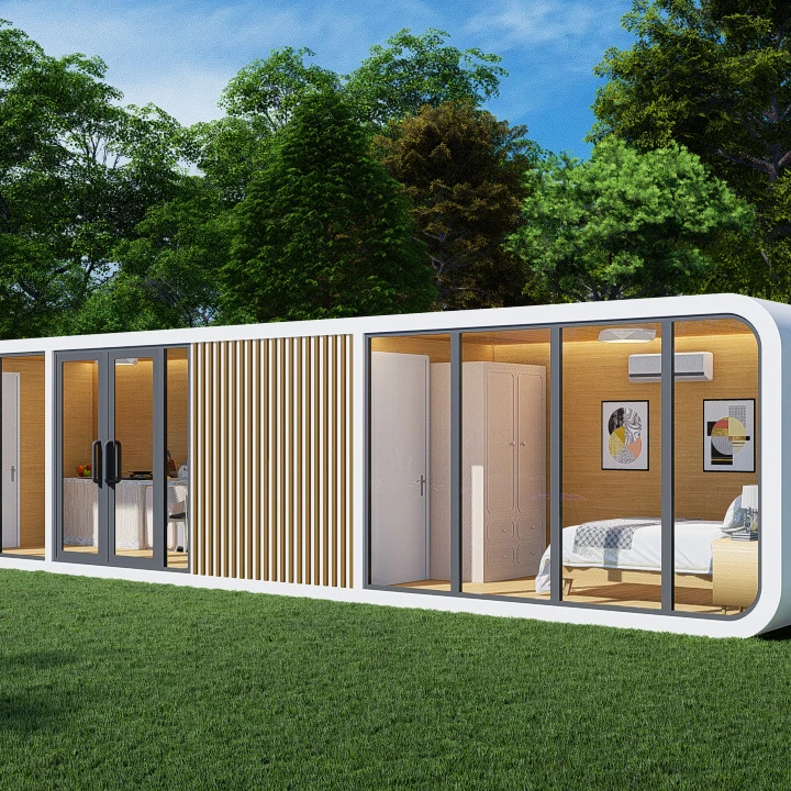 Qatar Prefabricated Container Bunk House Cottages Bungalows Tiny Apple Cabin Pod Prefab Modular Home Capsule Room Hotel Resort