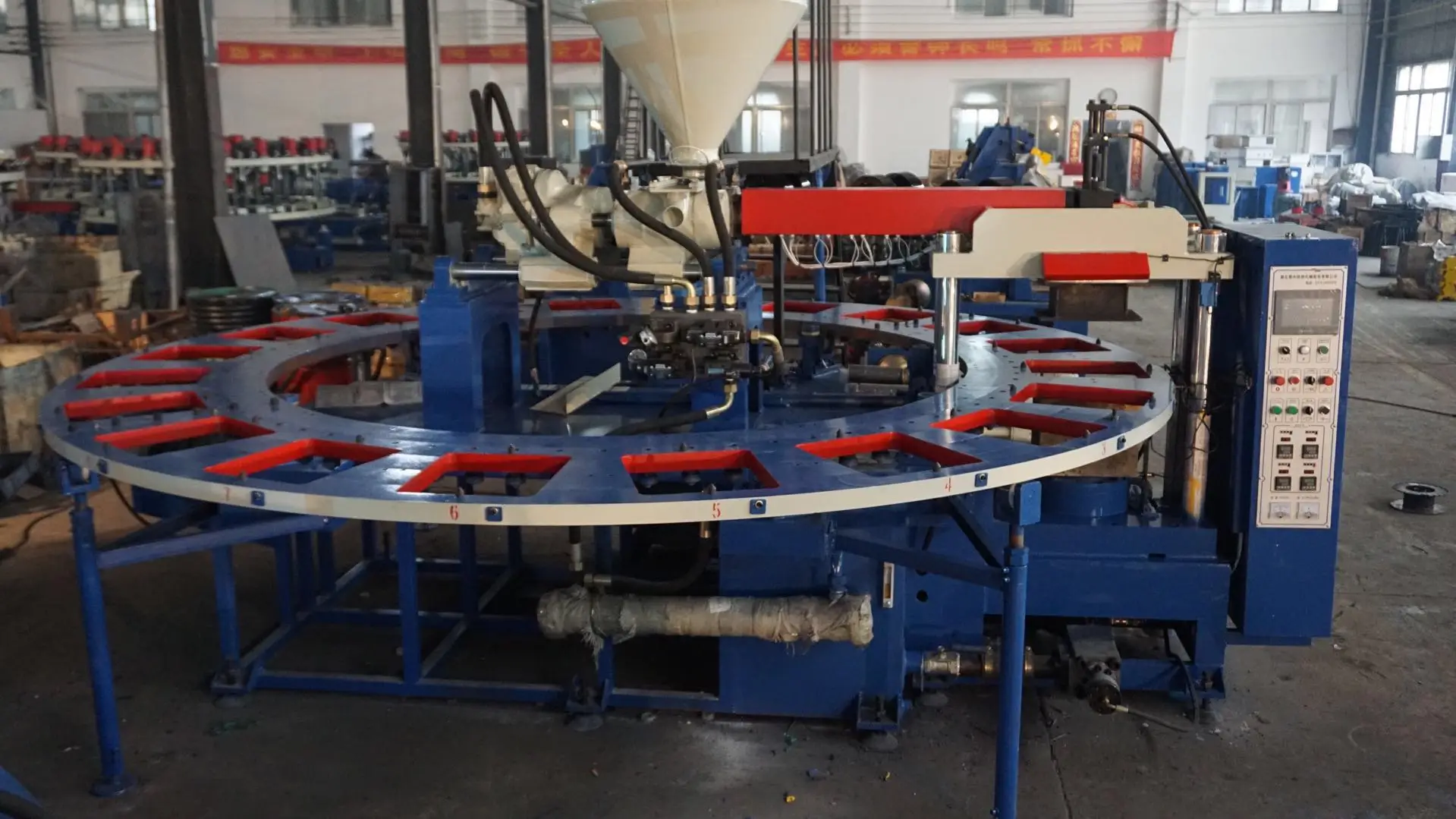 PVC air Blowing slipper / flip flop/strap making Machine