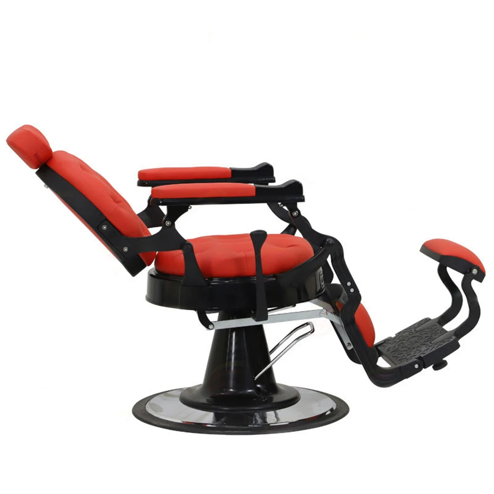 wholesale price custom salon reclining hydraulic pump vintage red barber shop chair for men