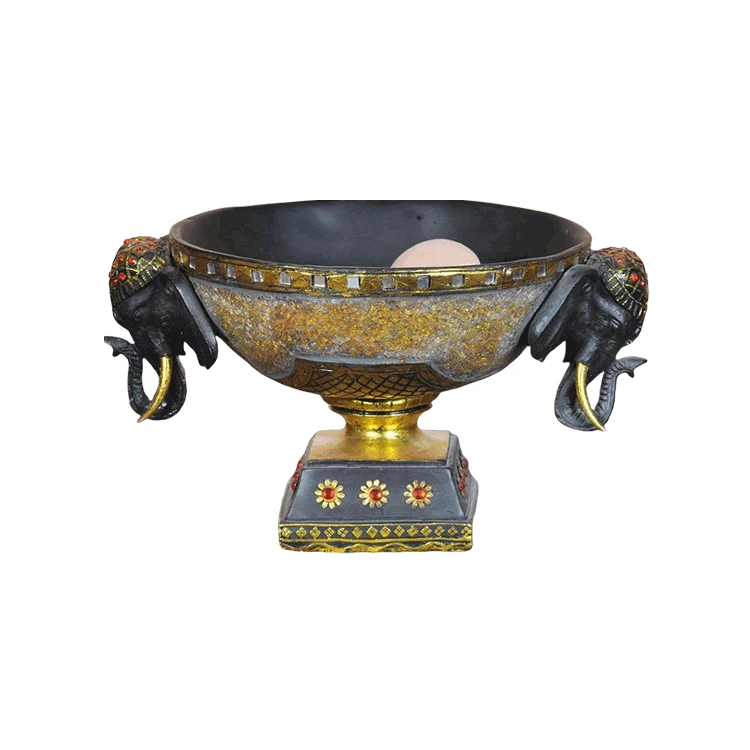 3D Statue Print Extra Large Resin Statues Double Glass Fruit Plate Decorative Object For Home