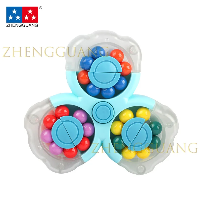 Zhengguang Toys Kids Decompression Toys Magic Cube Games Rotating Magic Beans Fidget Cube With Fingertips