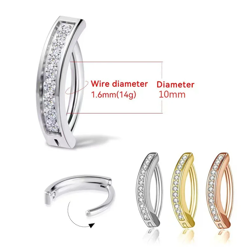 Sliver Plate Navel Piercing Simple Belly Ring Gold Color Belly Button Piercing Jewelry Women Body Piercing Navel Care Ring