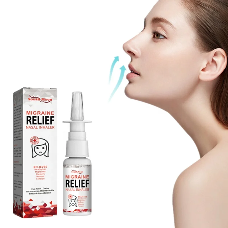 South Moon migraine relief nasal inhaler headaches clusters nausea tension treatment health body care medical nasal spray