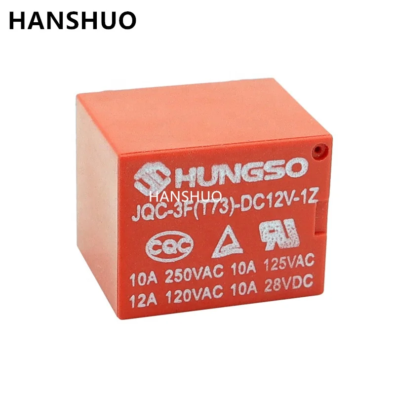 Hungso мощность реле JQC-3FC 12v 10a Мини комбайн для сахарного куб T73 5