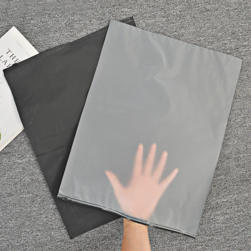 custom frosted matte black clothing zipper bags tshirt eva custom frosted zipper polybags custom ziplock bags for garment