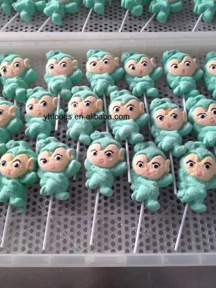 Animals party 15g marshmallow pop rabbit bear mallow lollipop sweets pop cotton candy