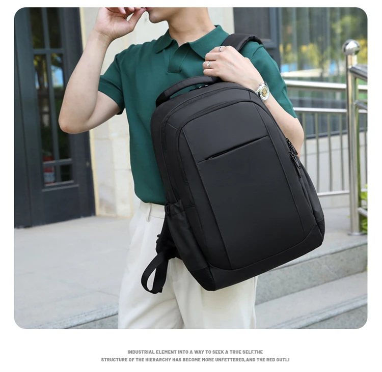 Laptop Back Pack School Backpack Bag For College Student Simple Design Men Casual Male New Nylon Pu Backpack