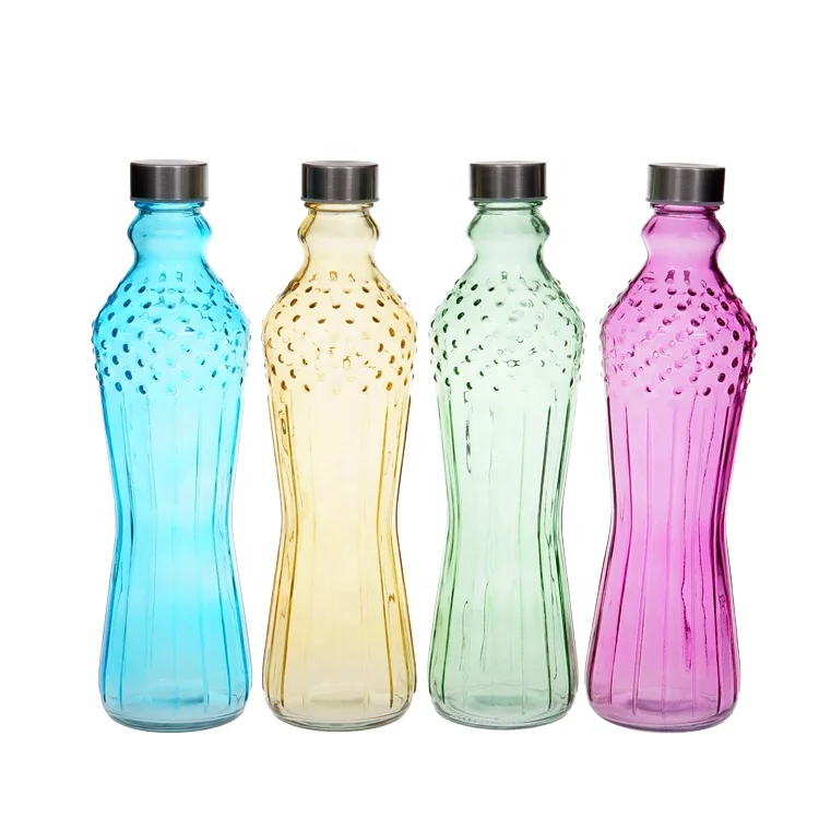 Airtight swing top seal glass bottle for storage juice alcohol