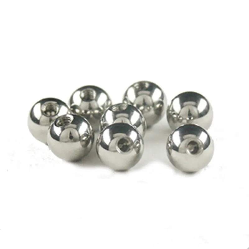 Customized Gr1 Gr2 Gr5 titanium balls with solid titanium beads for jewelry