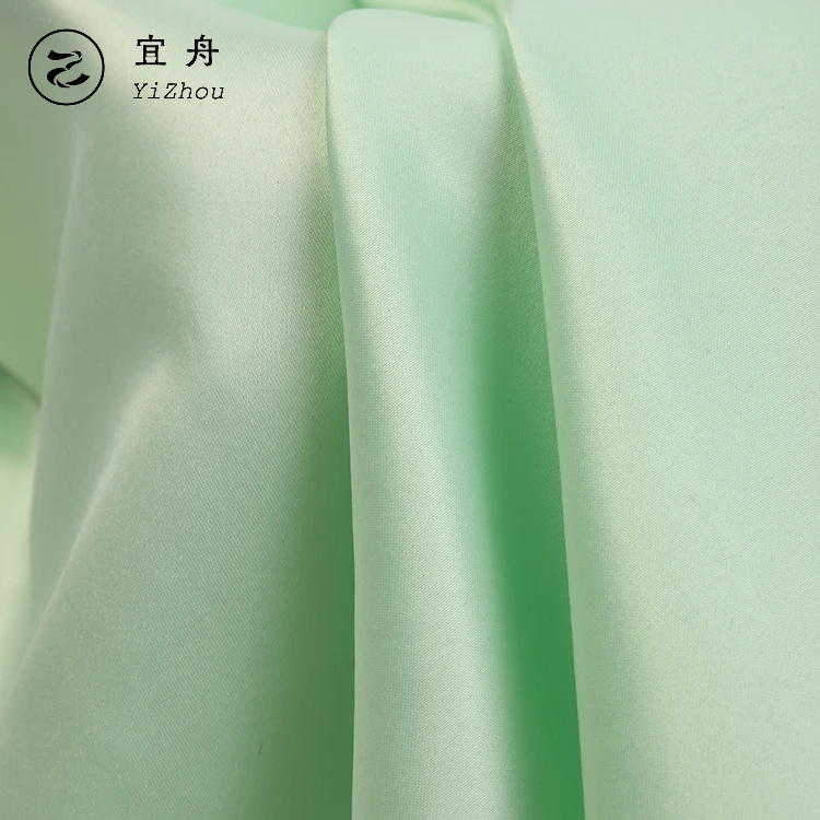 Wholesale 100D*200D polyester bridal satin fabric matte thick polyester satin fabric for wedding dress stage costume