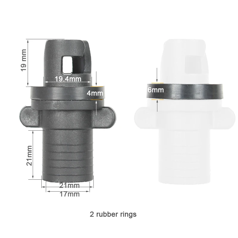 black inflatable boat valve adaptor fishing boat sup board kayak inflation valve connector nozzle high pressure pump accessory